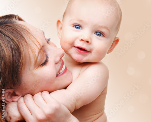 Photo: Baby and his mother Baby and his mother