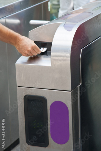 Photo: Ticket machine at metro station Ticket machine at metro station