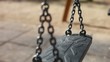 Empty swings swaying
