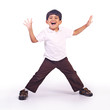 Toddler Having Fun Isolated on White Background