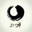 Vector zen brushstroke circle Vector zen brushstroke circle