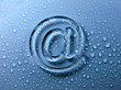 abstract E-mail on liquid bubbles for website .