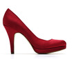Red high-heeled shoes