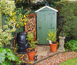 Garden Shed With Log Store