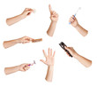 Set of hand with tool - hygiene