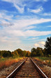 Picturesque autumn landscape with rails. Picturesque autumn landscape with rails.