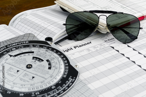 Photo: sunglasses on a flight plan sunglasses on a flight plan