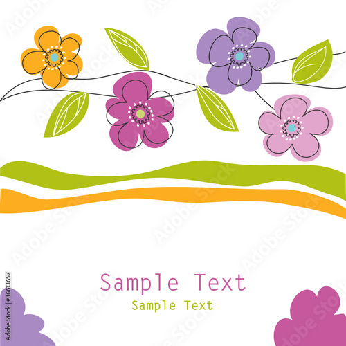 Vector: floral greeting card floral greeting card