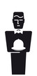 Butler mit Glasglocke
