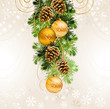 Christmas background with fir tree