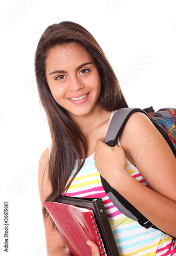 Photo: woman with bag and folders woman with bag and folders