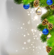 Christmas background with fir tree,