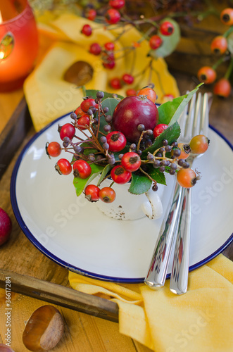 Photo: Herbstlich gedeckter Tisch Herbstlich gedeckter Tisch