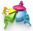 Illustration: People connect parts of the diagram People connect parts of the diagram
