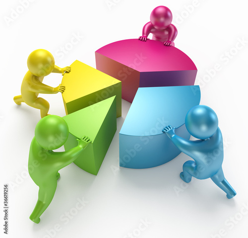 Illustration: People connect parts of the diagram People connect parts of the diagram