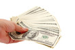 dollars in a human hand dollars in a human hand