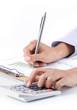 hand analyzing income earnings hand analyzing income earnings