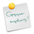 Notizzettel Grippeimpfung