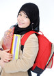Muslim girl learning, back to school