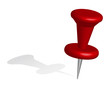 Red push pin illustration