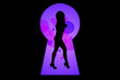 Purple Key Hole Girl