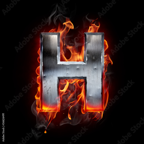 Foto: Hot metal letter Hot metal letter