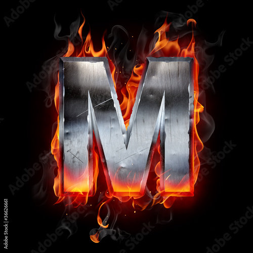 Illustration: Hot metal letter Hot metal letter