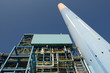 Power plant steam boiler and stack Power plant steam boiler and stack