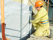 Facade Plasterer at exterior insulation work
