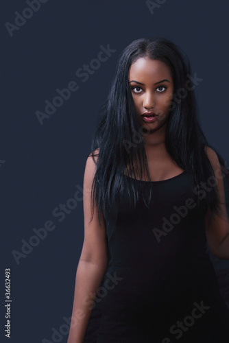Photo: Hot black girl with pretty hair Hot black girl with pretty hair