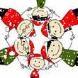 Merry christmas! Happy family illustration for your design