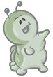 Clipart Illustration of a Cute Green Caterpillar Character Shout