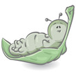 Clipart Illustration of a Cute Green Caterpillar Character Loung