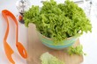 Freshly washed green salad
