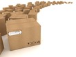 Illustration: Cardboard boxes on white background Cardboard boxes on white background