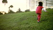 Child walking in the park