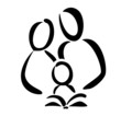family and book symbol, education concept family and book symbol, education concept