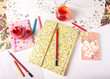 Notebooks and candles