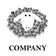 Logo sheep and wool # Vector