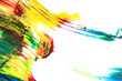 paints on the white paper