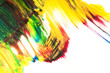 paints on the white paper