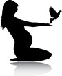 Woman and a dove