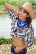sexy woman with cowboy hat ..