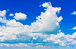 Blue sky with cumulus clouds