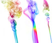 Photo: Abstract smoke series, isolated on white Abstract smoke series, isolated on white