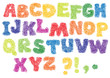 Alphabet - colors letters are made like a scribble