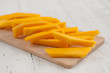 Pumpkin prepared for fries