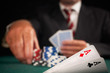 pair of aces and poker player