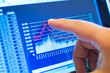 business chart on tablet