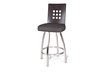 brown and metal bar stool